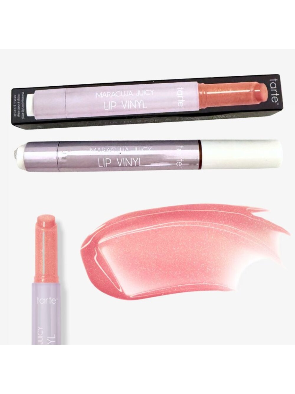 Tarte Cosmetics Maracuja Juicy Lip Vinyl Shimmering Rose Hydrating Gloss Balm - Picture 1 of 9